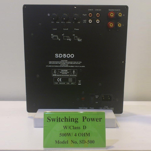 SD-500 (Switching Power Subwoofer Amplifier 500W/4ohm)